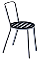 Chaise en métal rembourré